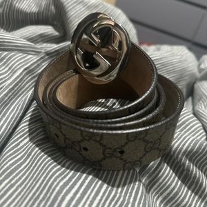 Gucci Men's Cream Belt